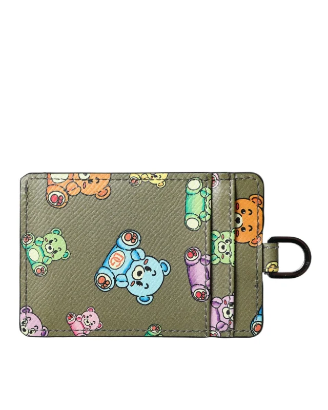 Dolce & Gabbana  Bear Card Holder Green Leather