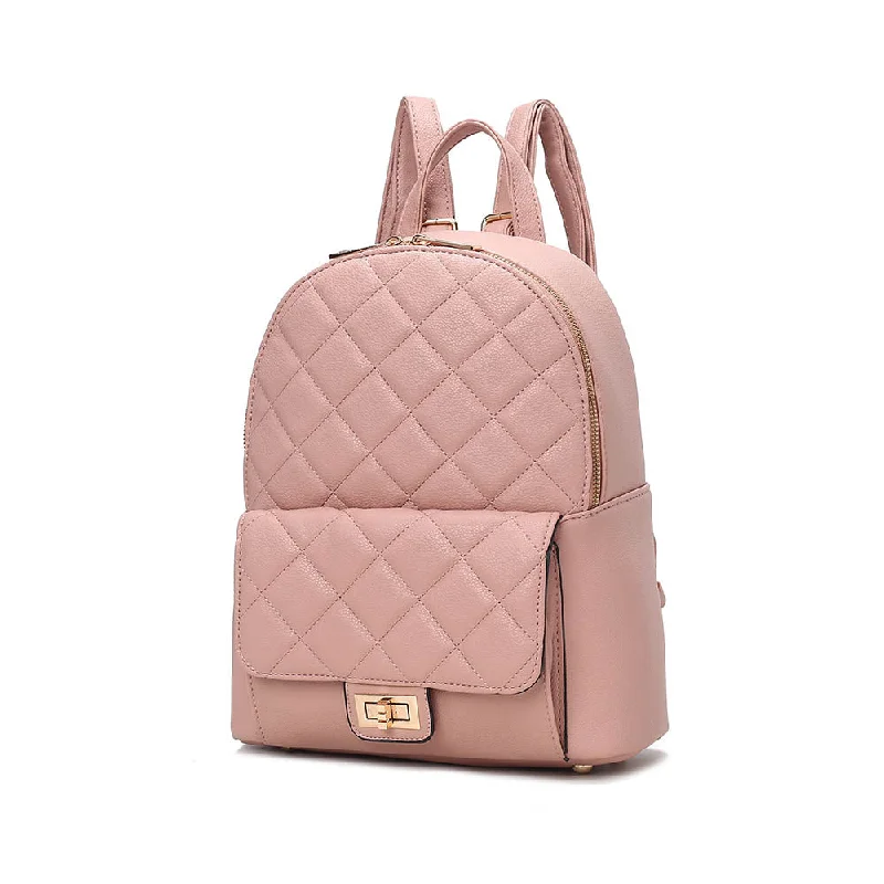 Dimitria Quilted and Smooth Women’s Backpack by Mia K