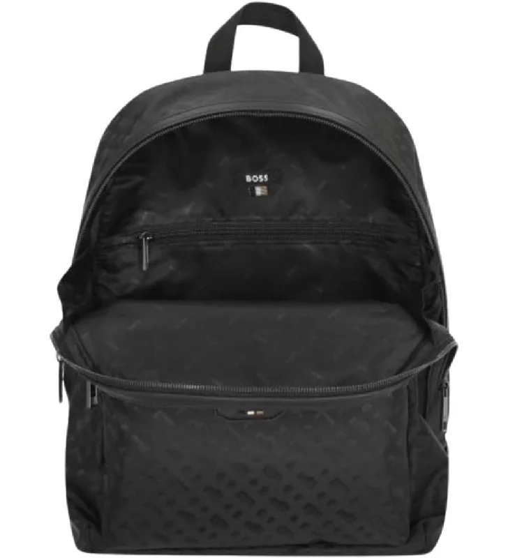 Hugo Boss Men's Trystan All Over Print Backpack, Black