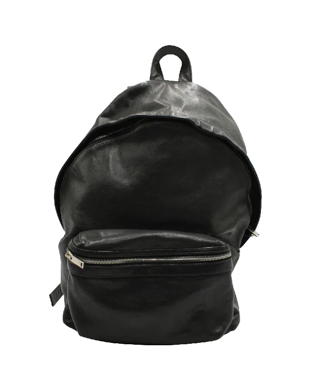 Saint Laurent City Backpack in Black Leather