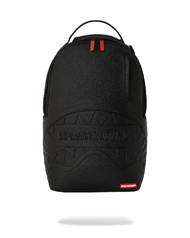 Sprayground Backpack SHARK SMASH LOGO BLACK DLXS EMBOSSED BACKPACK