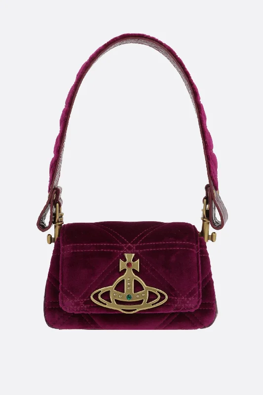 HAzel small handbag in quilted velvet