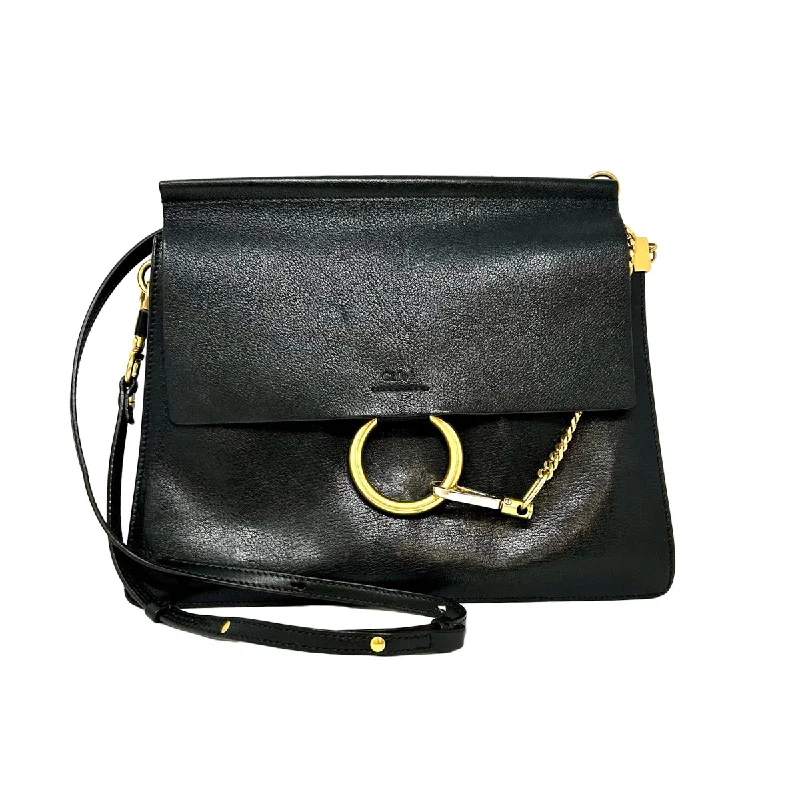 Chloe Faye  Shoulder Bag with Gold Hardware