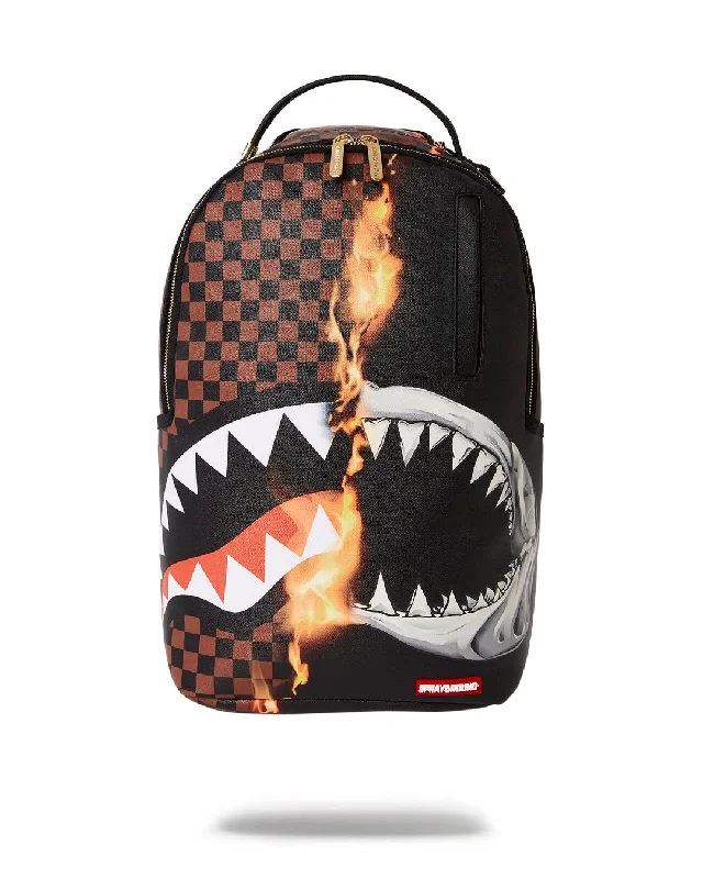 Sprayground Backpack BURNT SHARKS IN PARIS DLX BACKPACK  Black