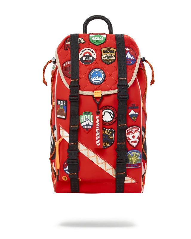 Sprayground Backpack PATCHES HILLS   Red