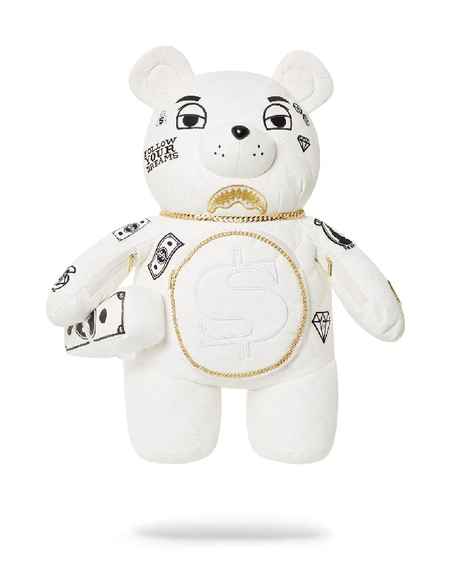 Sprayground Backpack RIVIERIA WHITE GOLD BEAR BACKPACK White