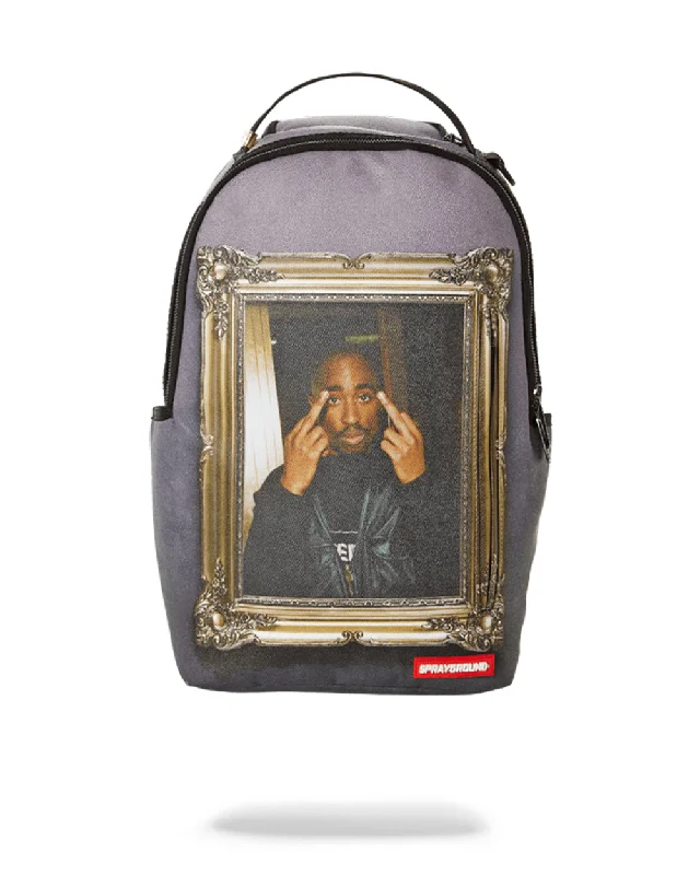 Sprayground Backpack TUPAC GOLDEN BOY Grey