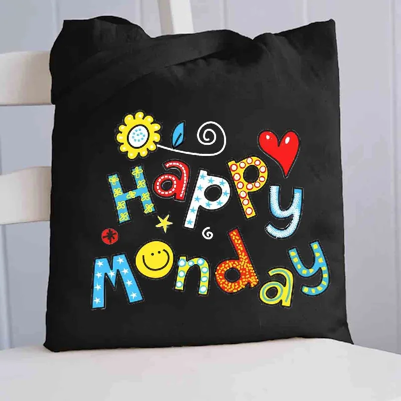 Happy Monday Canvas Tote Bag