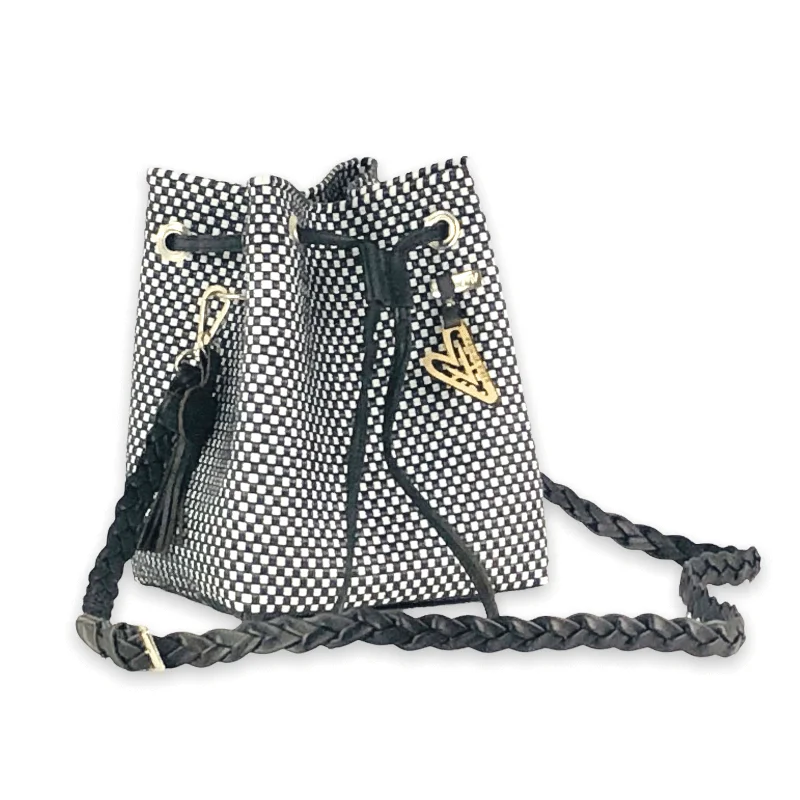 Maria Victoria | Ana Crossbody Bag| Checkers Collection |Upcycled, Handwoven