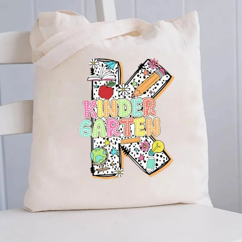 Personalized Grade Canvas Tote Bag