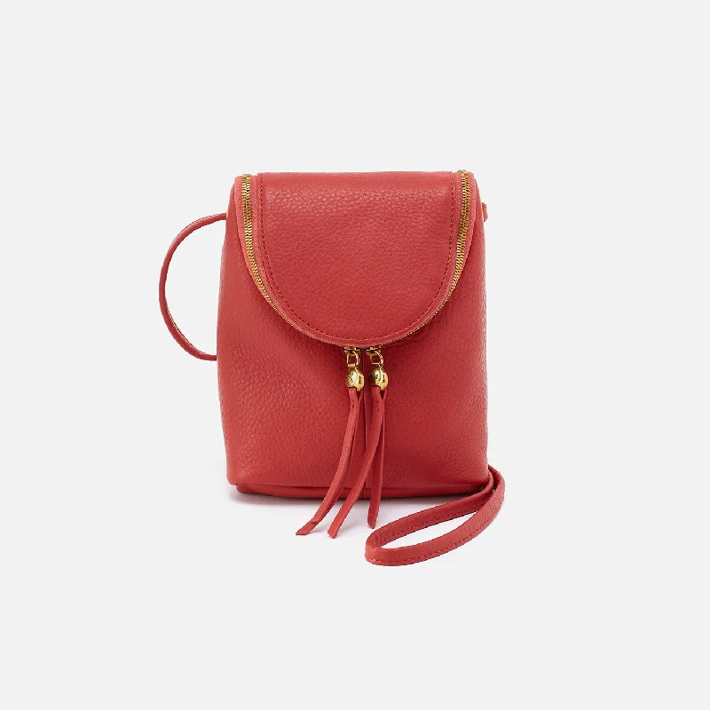 Fern Crossbody In Pebbled Leather - Red Clay