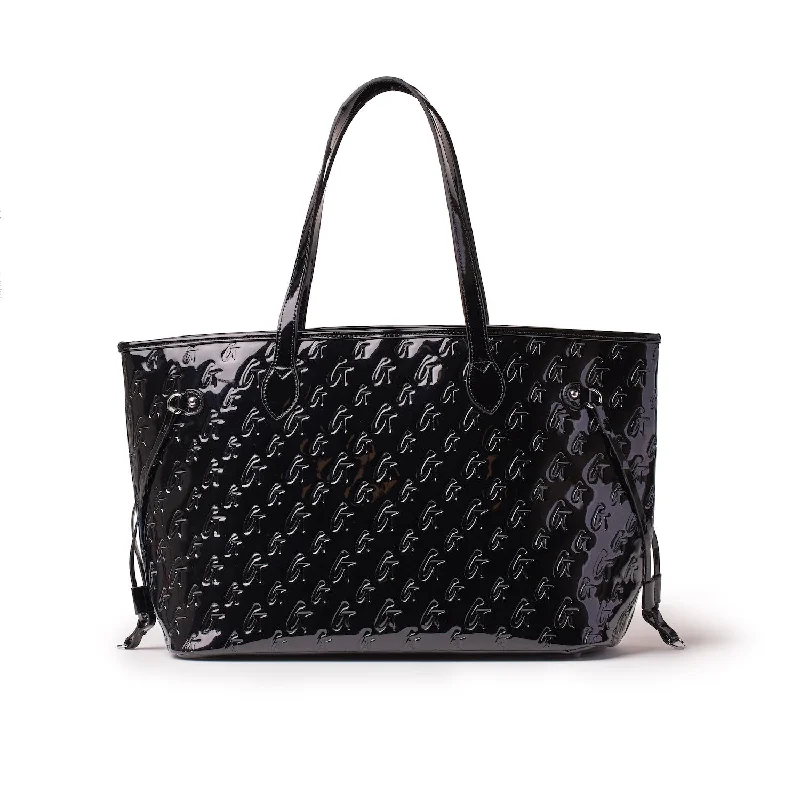 MONOGRAM GLAM TOTE MIRROR BLACK