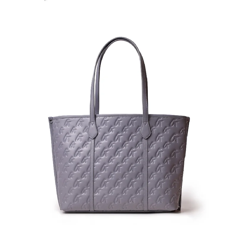 MONOGRAM SLEEK TOTE GRAY