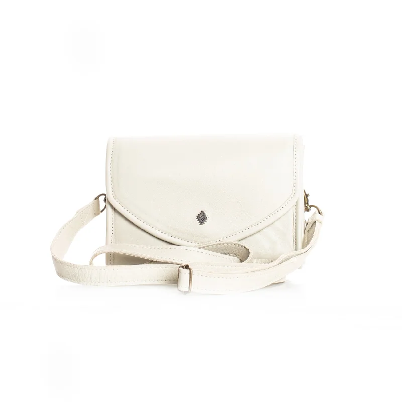 TESORO CROSSBODY BAG - FULL LEATHER - BONE