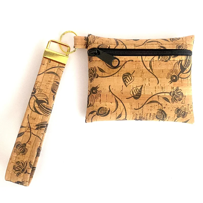 BE ORGANIZED | Wristlet Key Chain Pouch | Whistle Print