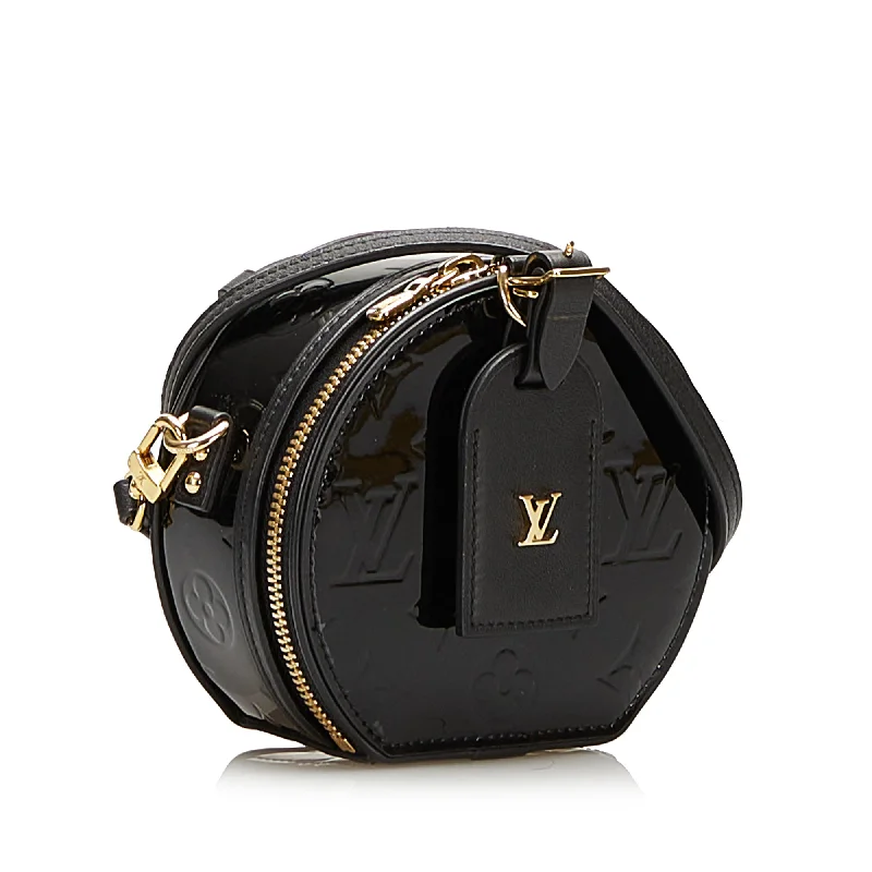 Black Louis Vuitton Vernis Mini Boite Chapeau Souple Crossbody Bag