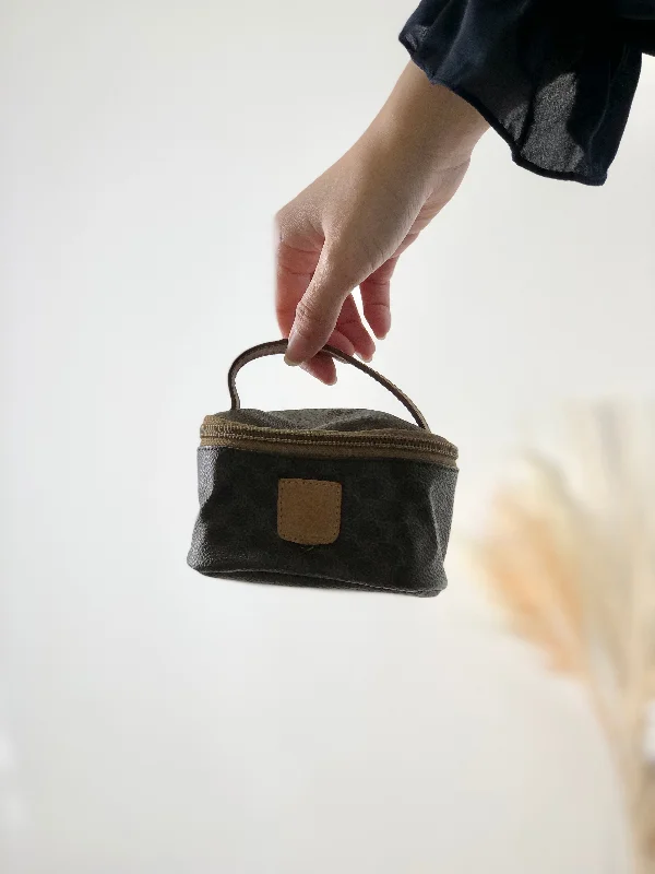 CELINE Macadam Pouch Brown Vintage rxugvz