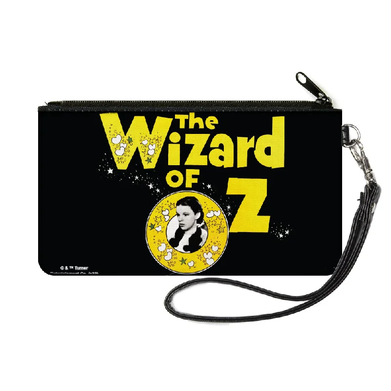 Canvas Zipper Wallet - SMALL - THE WIZARD OF OZ Dorothy Pose Black/Yellow/White