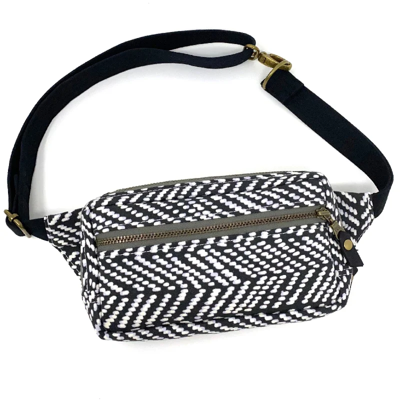 Fanny Pack Black Chevron