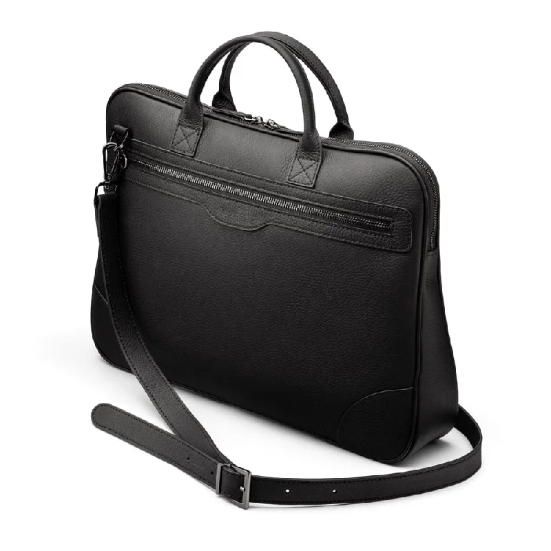 Fitzrovia Leather 16" Laptop Bag - Black