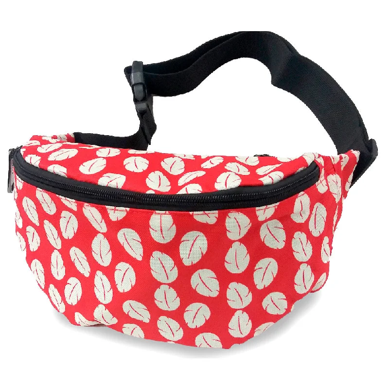 Fanny Pack - Lilo & Stitch Bounding Lilo Dress Leaves Red White