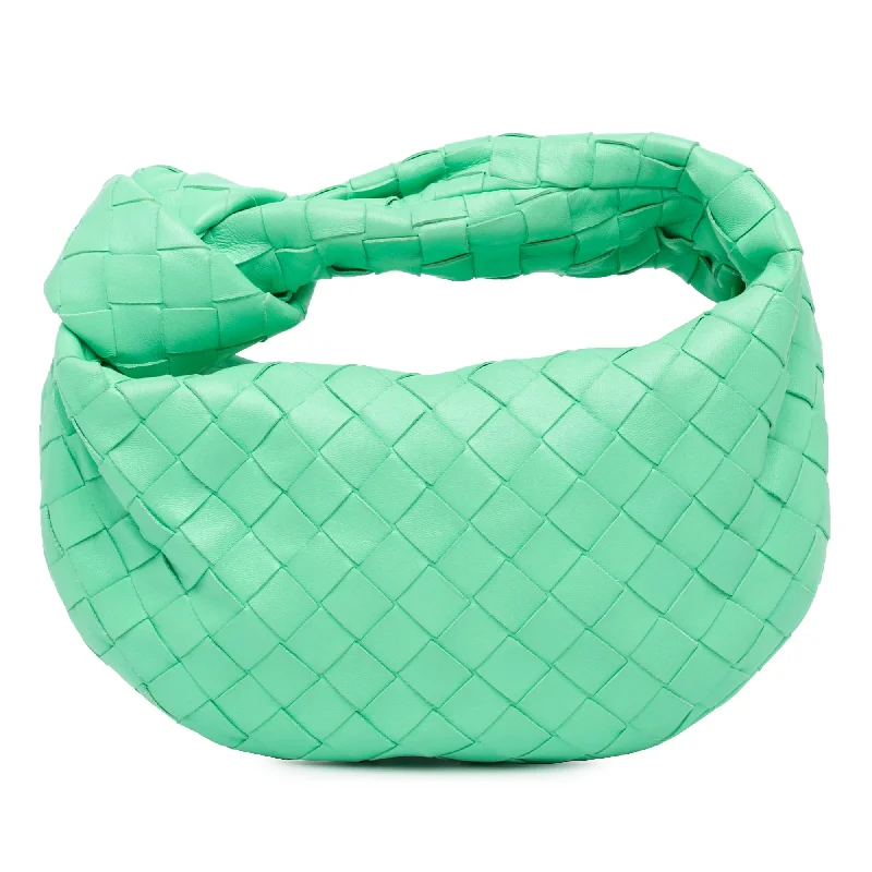 Green Bottega Veneta Mini Nappa Intrecciato Jodie Handbag