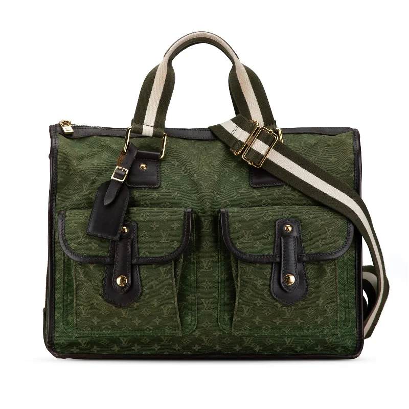 Green Louis Vuitton Monogram Mini Lin Sac Mary Kate 48H Travel Bag