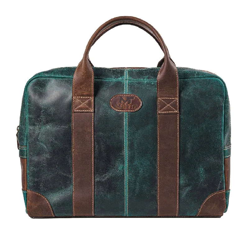 MaheTri Jefferson Briefcase- Green