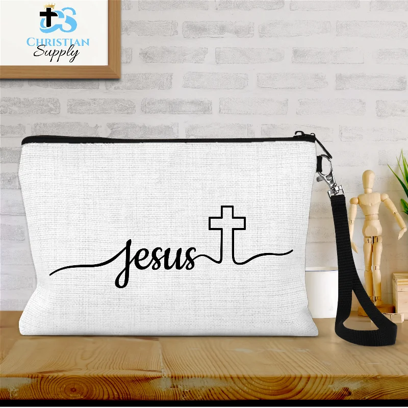 Jesus and Cross Heartbeat Wristlet