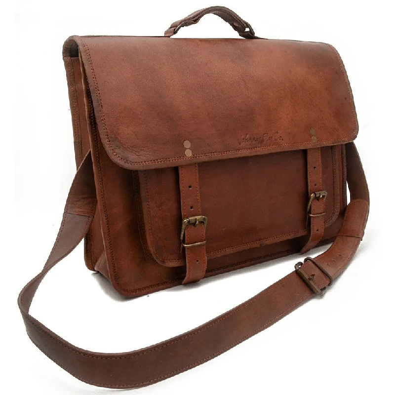 Leather Business Laptop Messenger