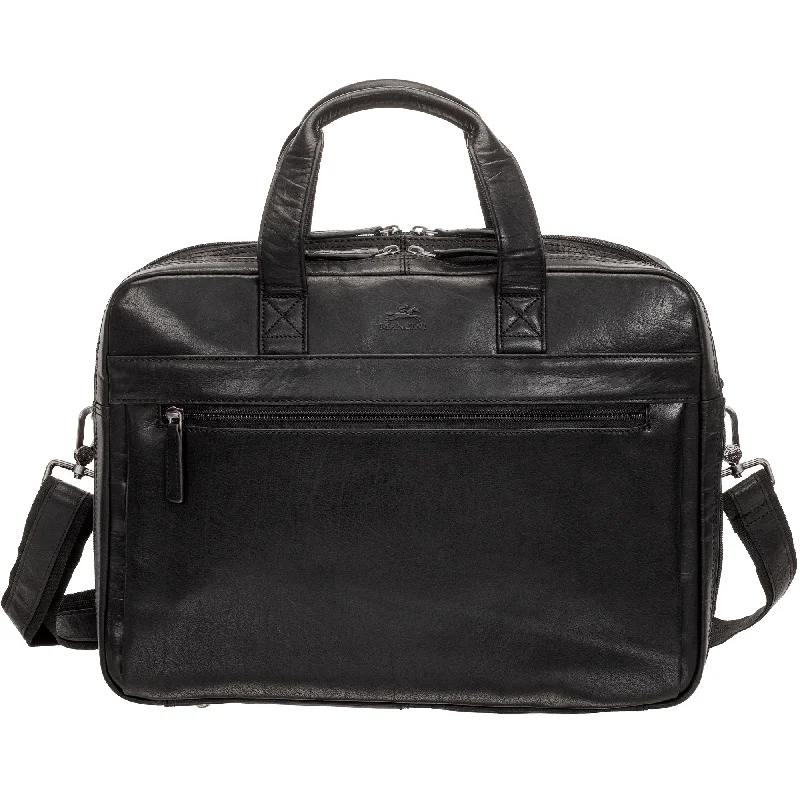 Mancini BUFFALO Double Compartment Briefcase for Laptop and Tablet