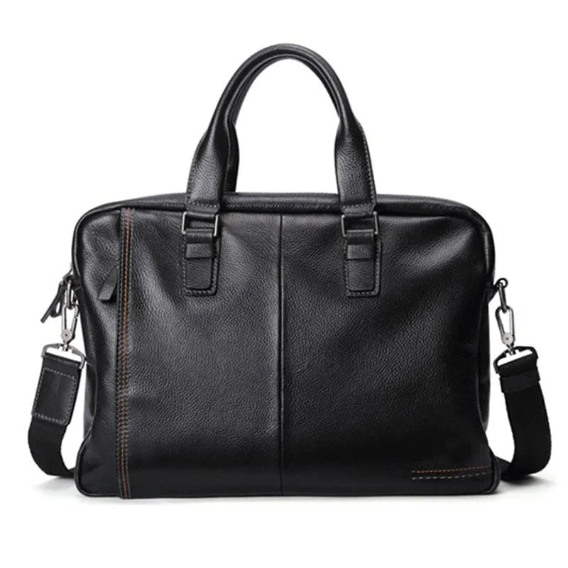 Natural Genuine Leather Men's Briefcase