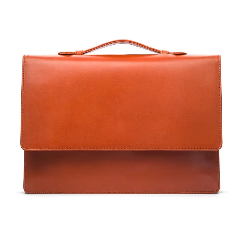 Oxford Leather Briefcase - Light Tan