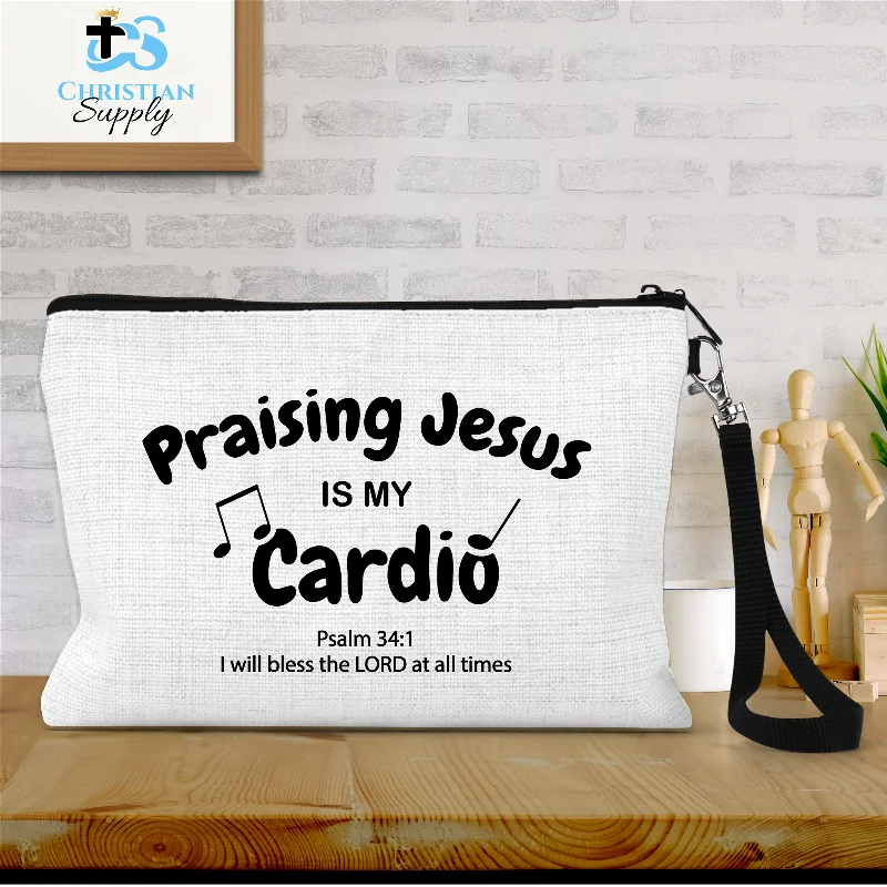 Praising Jesus is My Cardio Wristlet