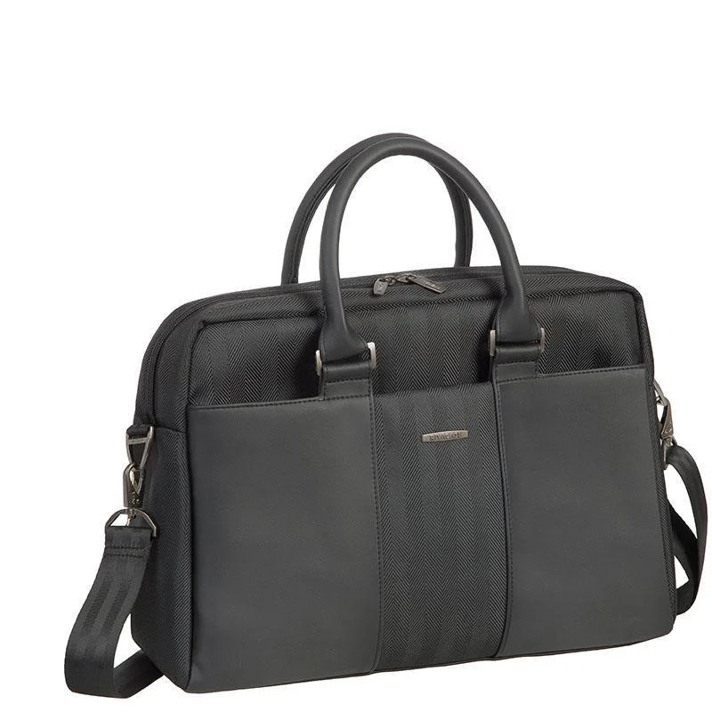 Rivacase Narita Laptop Business Attache Briefcase 15.6" - Black