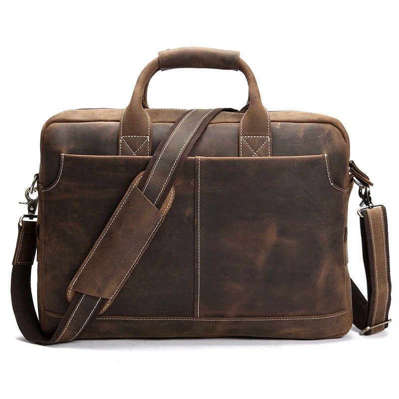 Distressed Leather Briefcase, Leather Laptop Bag