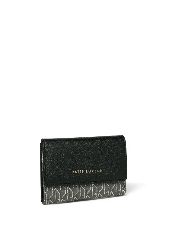 Katie Loxton Mini Signature Wallet, Black.