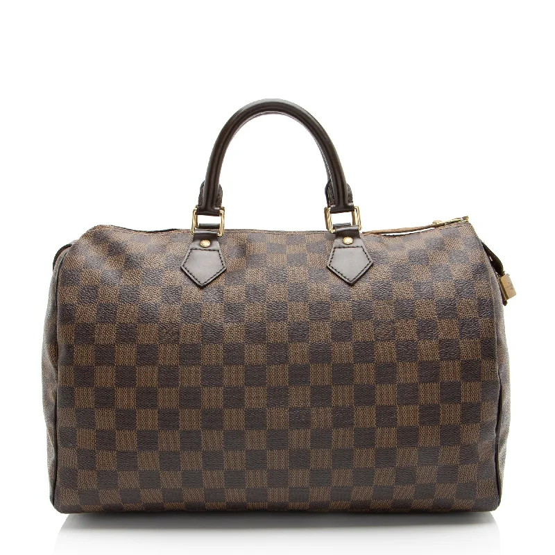 Louis Vuitton Damier Ebene Speedy 35 Satchel (SHF-w0gcrV)